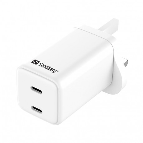Sandberg 441-62 AC Charger Dual USB-C PD65W UK