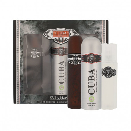 Cuba Black Eau de Toilette (100ml) (Edt 100ml + 100ml aftershave lotion + 200ml deodorant)