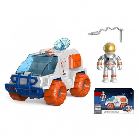 Kosmosesõiduk kosmonaudiga valguse ja heliga