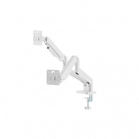 Lauakinnitus kahele monitorile reguleeritav 17-32inches kandevõime kuni 10kg, valge