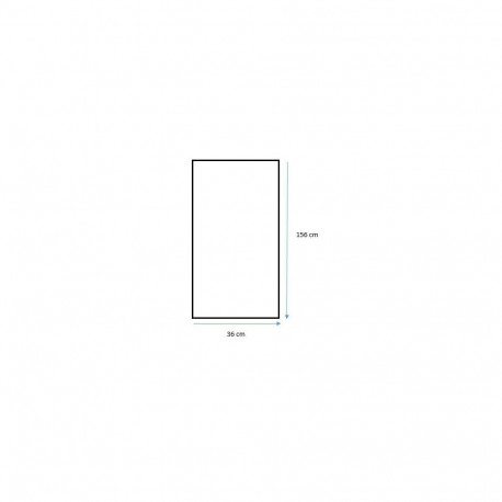 MIRROR FRAMED STANDING 156X36CM BLACK