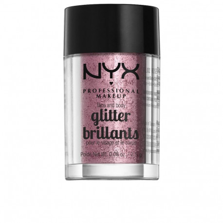 NYX Professional Makeup sära näole ja kehale Glitter Brillants, roosa