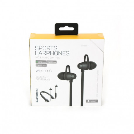 PLATINET IN-EAR BLUETOOTH SPORT EARPHONES + MIC PM1065 BLACK [43748]