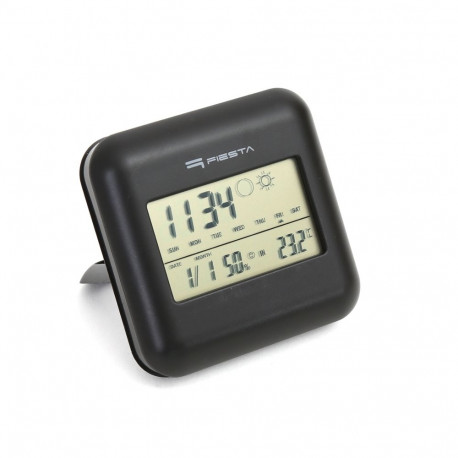 FIESTA DIGITAL WEATHER STATION LCD INDOOR/OUTDOOR WIRELESS BLACK [42292]