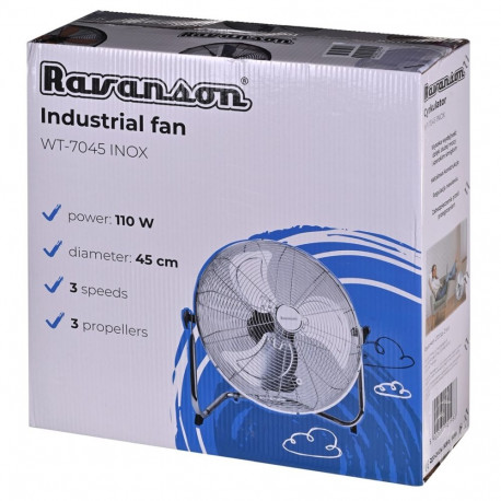Household Fan - Ravanson WT-7045 45cm 3-Speed Stainless Steel Circulator