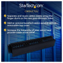 "StarTech 2U Horizontal Finger Duct Rack Cable Management Panel with Cover"