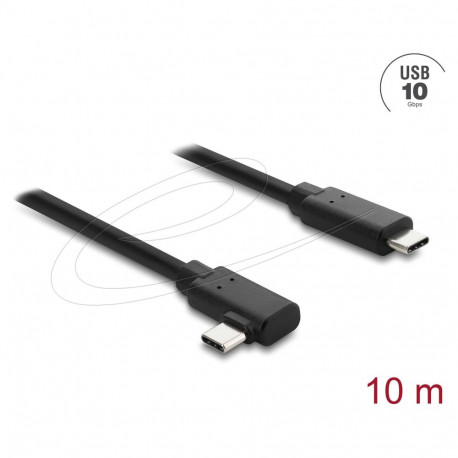 "Delock Aktives Optisches Kabel USB 10 Gbps USB Type-C Stecker zu Stecker gewinkelt 10 m"