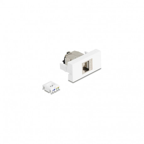 "Easy 45 Modul RJ45 Buchse zu LSA Cat.6A STP mit Verschlussclip und kabelbinderfrei"