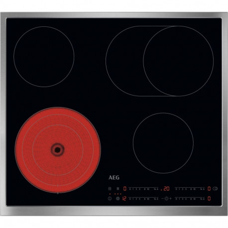 "AEG TO 64RAC7XB Kochfeld Ceran 60cm Facette Ed-Rahmen Direct-Control"
