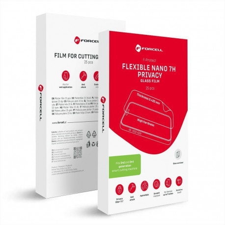 Hybrid nano glass film for cutting machine 2nd and 3rd gen. Forcell F-Protect Flexible NANO 7H PRIVA