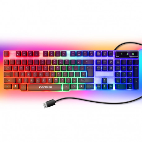 Klawiatura gamingowa led podświetlana dla graczy membranowa usb numlock