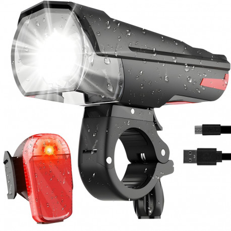 Lampka rowerowa led oświetlenie rower przód + tył -e354