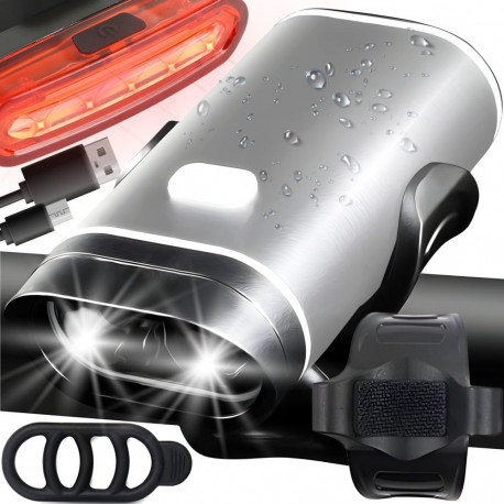 Jalgratta esi- ja tagatuled s093 LED USB võimsad eredad