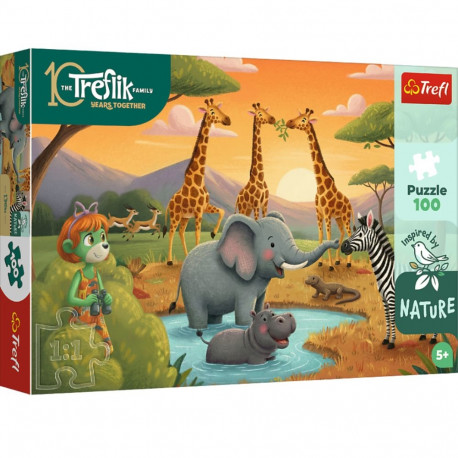 Trefl pusle 16571 100 Wesoła ferajna Rodzina Treflików Inspired By Nature