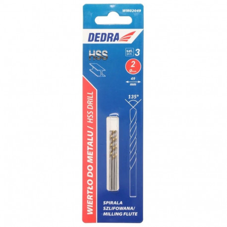 Metallipuur HSS teras 4341 135° 2x49mm 3tk