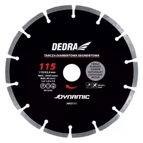 Dynamic segmentketas 115mm/22.2mm
