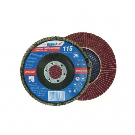 Listkowa tarcza szlifierska 125x22mm, granulacja 120