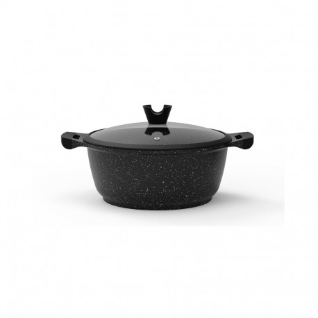 Pot Domoletti Black Marble  28 cm  6.1 l(Boj.iepak)
