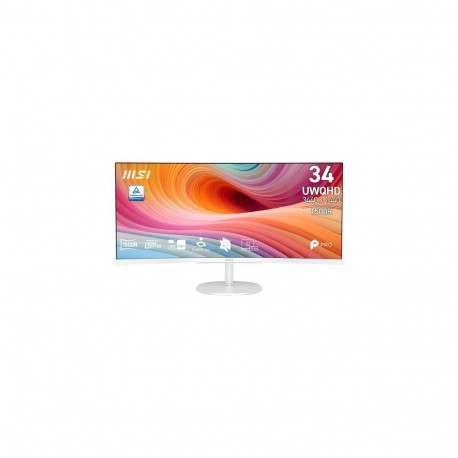 MSI Pro MP341CQW E12 computer monitor 86.4 cm (34") 3440 x 1440 pixels UltraWide Quad HD Wh