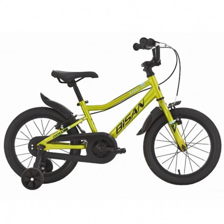 Laste jalgratas Bisan Floki V Green/Black (Ratta suurus: 16 Raami suurus: 10)