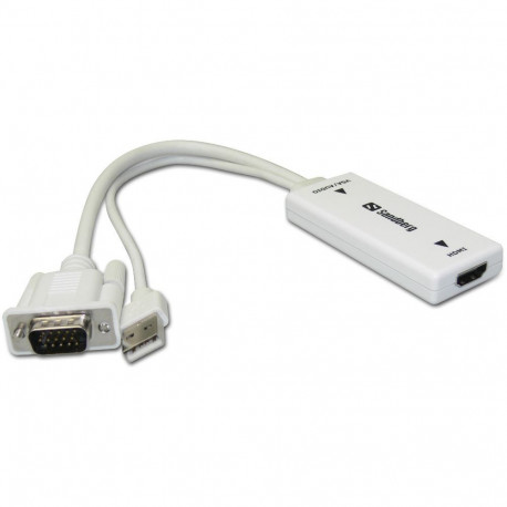 Adapter Sandberg VGA/USB-A - HDMI (F)