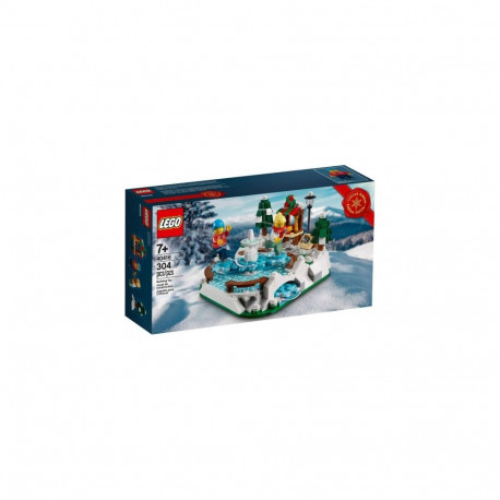 Constructor - Lego 40416 Ice Skating Rink 404 Pieces Minifigures Snowman Festive Decorations Multico