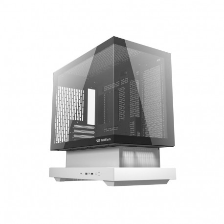 Computer Case - Darkflash F1 Midi Tower, 6 ARGB Fans, USB-A 3.0, USB-C, White