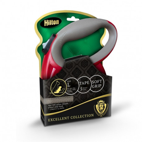 Pet Leash - Hilton Smart Dog L 5m, Supports Up To 30kg, Burgundy-Grey