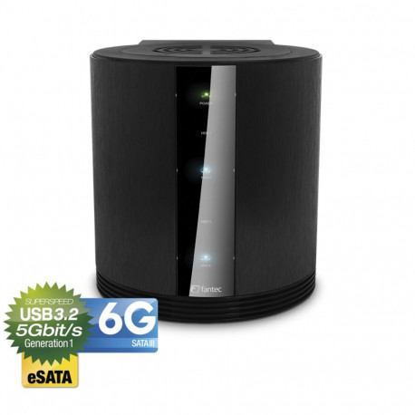 FANTEC RAID-süsteem SQ-35U3E-6G 4x3.5 SATA HDD USB3.0 eSATA, must