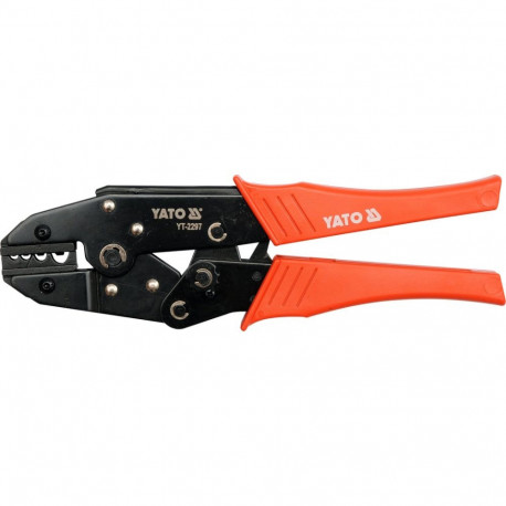 Yato Ratchet Crimping Pliers YT-2297, 220mm, GRD, carbon steel, blackened finish, PP handle, 1.5-10m