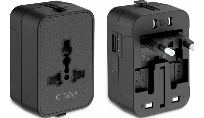 Tech-Protect reisiadapter TA300 EU/UK/US/AU, must