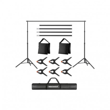 Photography Backdrop Stand - Neewer Adjustable Photo Background Stand Kit 4 kg Load Capacity Black