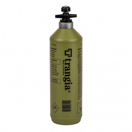 Fuel Bottle - Trangia 1000ml HDPE Fuel Container 235mm Height Olive