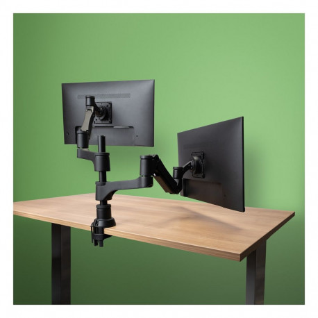 R-Go monitorihoidik Caparo 4 0"-32" 2TFT Max 9kg gaasivedruga, hõbedane