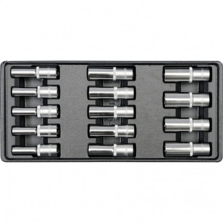 Padrunvõtmete Komplekt 1/2" (14Tk.) Tööriistakapile YT-5539 YATO