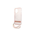 Guess Translucent Stap Case for iPhone 13 Pro Max - Pink