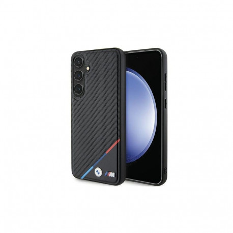 BMW Carbon Tricolor Line MagSafe Case for Samsung Galaxy S24+ - Black