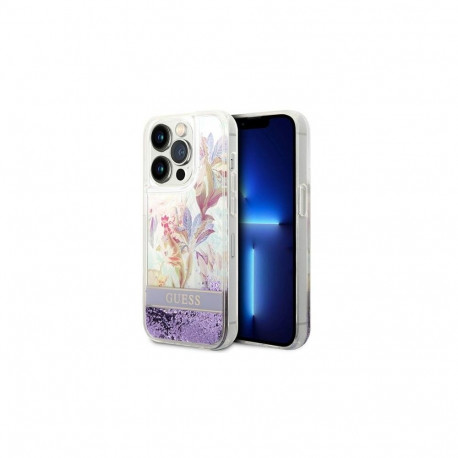 Guess Apple iPhone 14 Pro Max 6,7 hardcase Flower Liquid Glitter