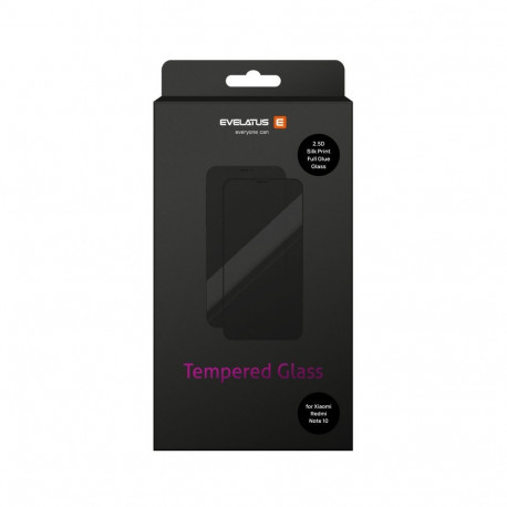 Evelatus Xiaomi Redmi Note 10 2.5D Full Cover Japan Glue Glass Anti-Static