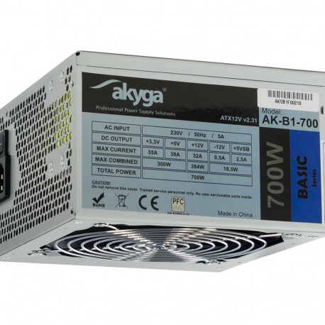 Akyga AK-B1-700 toiteplokk 700 W 20+4 pin ATX ATX hall