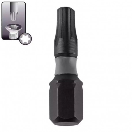 Końcówki wkrętakowe udar. torx t10/15/20/25/30/40x25mm, 6szt