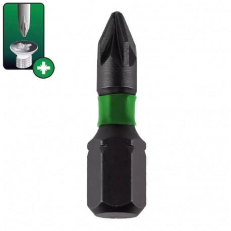 Löök-kruvikeeraja otsakud Pozidriv PZ4x25mm 2tk, blisterpakendis
