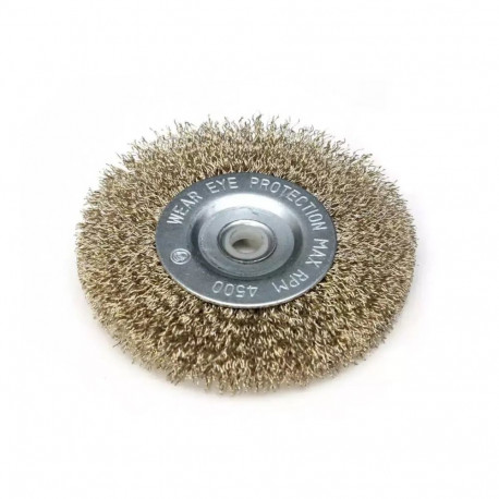 Szczotka druciana tarczowa mosiądz.150mm, śr.otworu 16mm