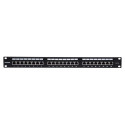 "24-Port Cat6a Patchpanel FTP 1HE schwarz"