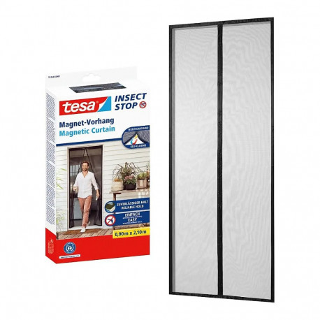 "tesa Fliegengitter Insect Stop Magnetvorhang anthrazit 0,9 x 2,1 m"