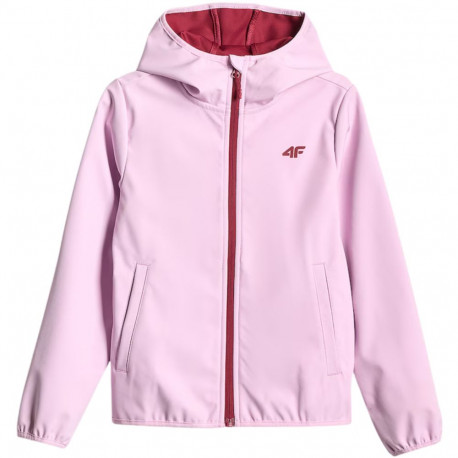 Kurtka dla dziewczynki softshell 4F F478 jasny fiolet 4FJWSS26TSOFF478 52S 164cm