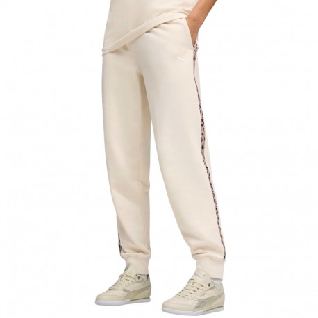 Spodnie damskie Puma ESS Graphic Animal Comfort beżowe 692464 87 XL