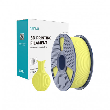 3D Printing Filament - Sunlu PLA Classic Lemon 1.75 mm Matte Finish, Enhanced Strength, Lemon