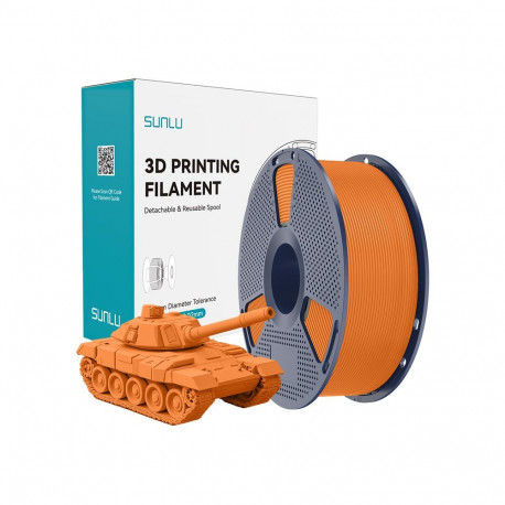 3D Printing Filament - Sunlu PLA+ High-Speed 1.75 mm Filament, ±0.02 mm Accuracy, Orange