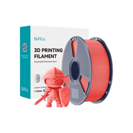 3D Printing Filament - Sunlu PLA+ 1.75 mm Filament, Impact Resistance 8 kJ/m², Cherry